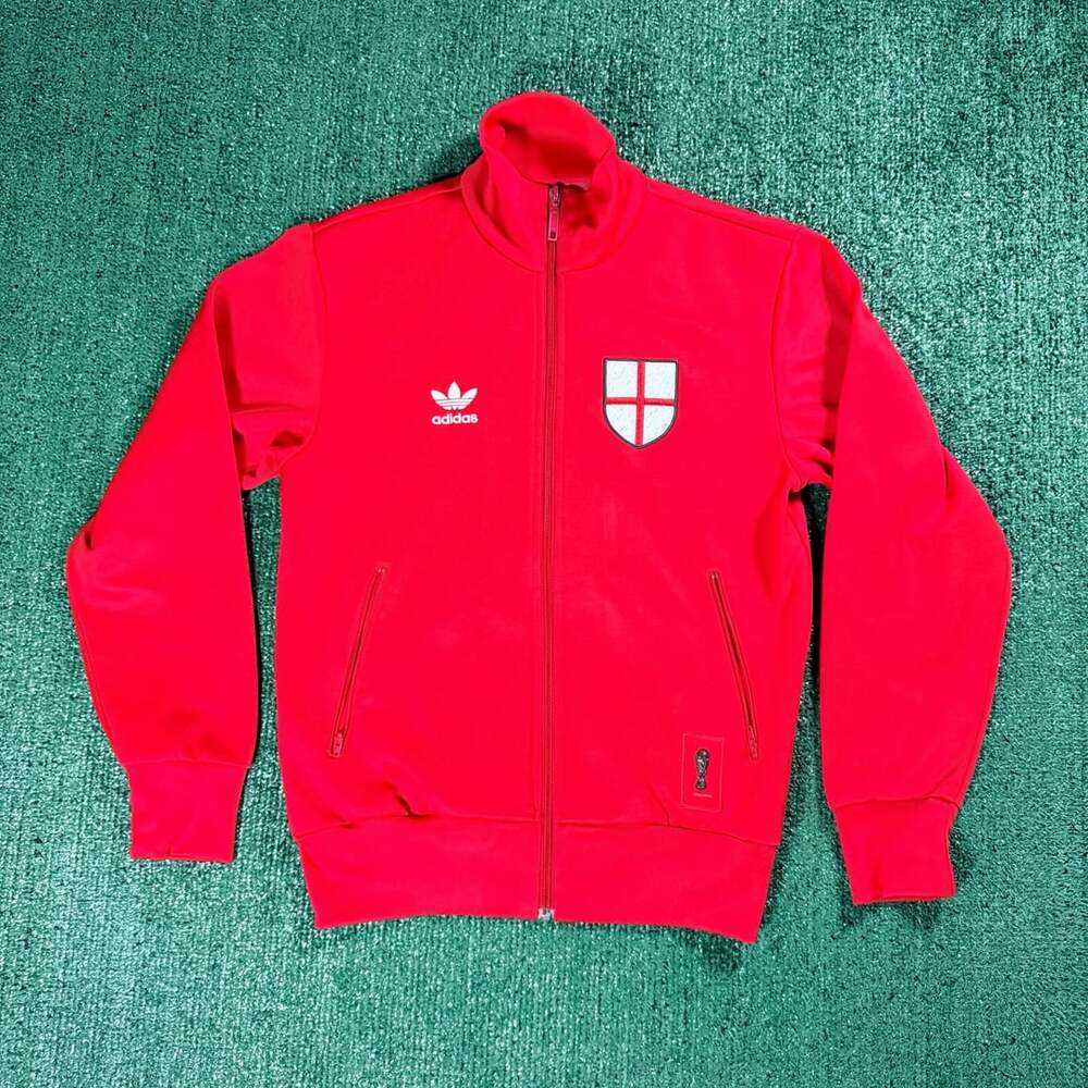 2000s Adidas England World Cup Track Jacket Size XS Red
